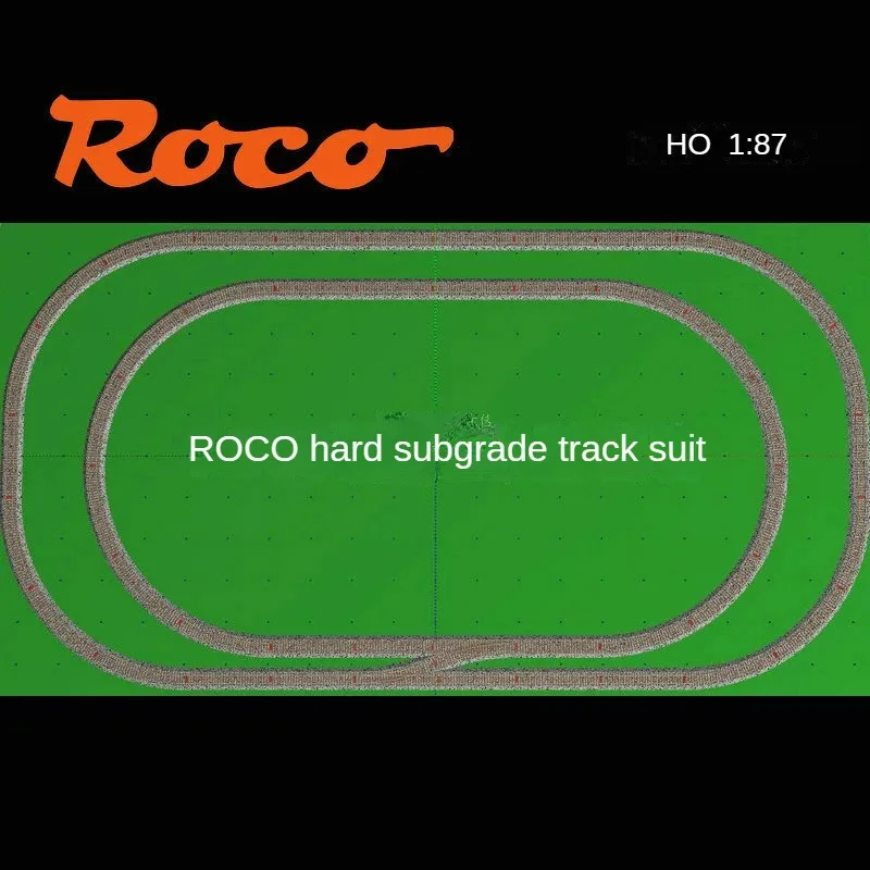 Roco 1/87 Train Model Track Hard Subgrade Track Set A1 Double Track 214*116Cm