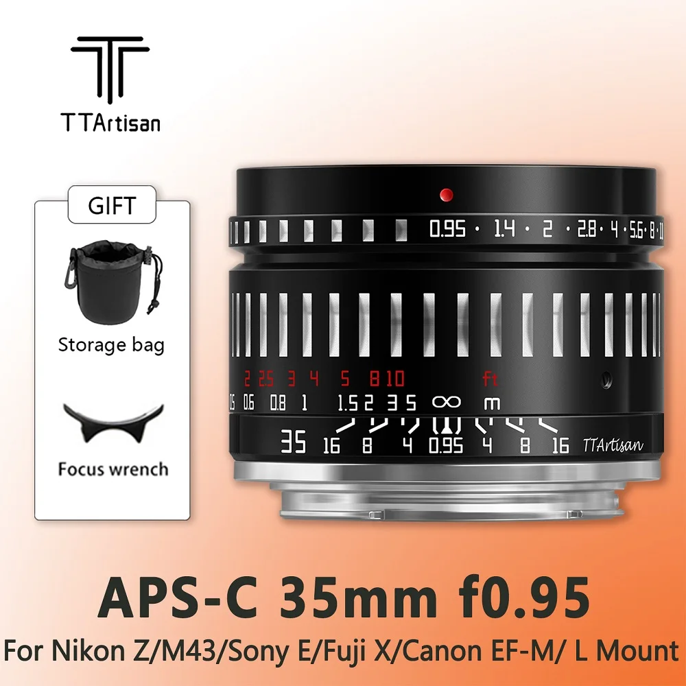 Ttartisan 35Mm F0.95 Obiettivo Principale Ad Ampia Apertura Per Sony E Mount Fujifilm X Canon M Canon Rf-S Leica L Nikon Z Camera