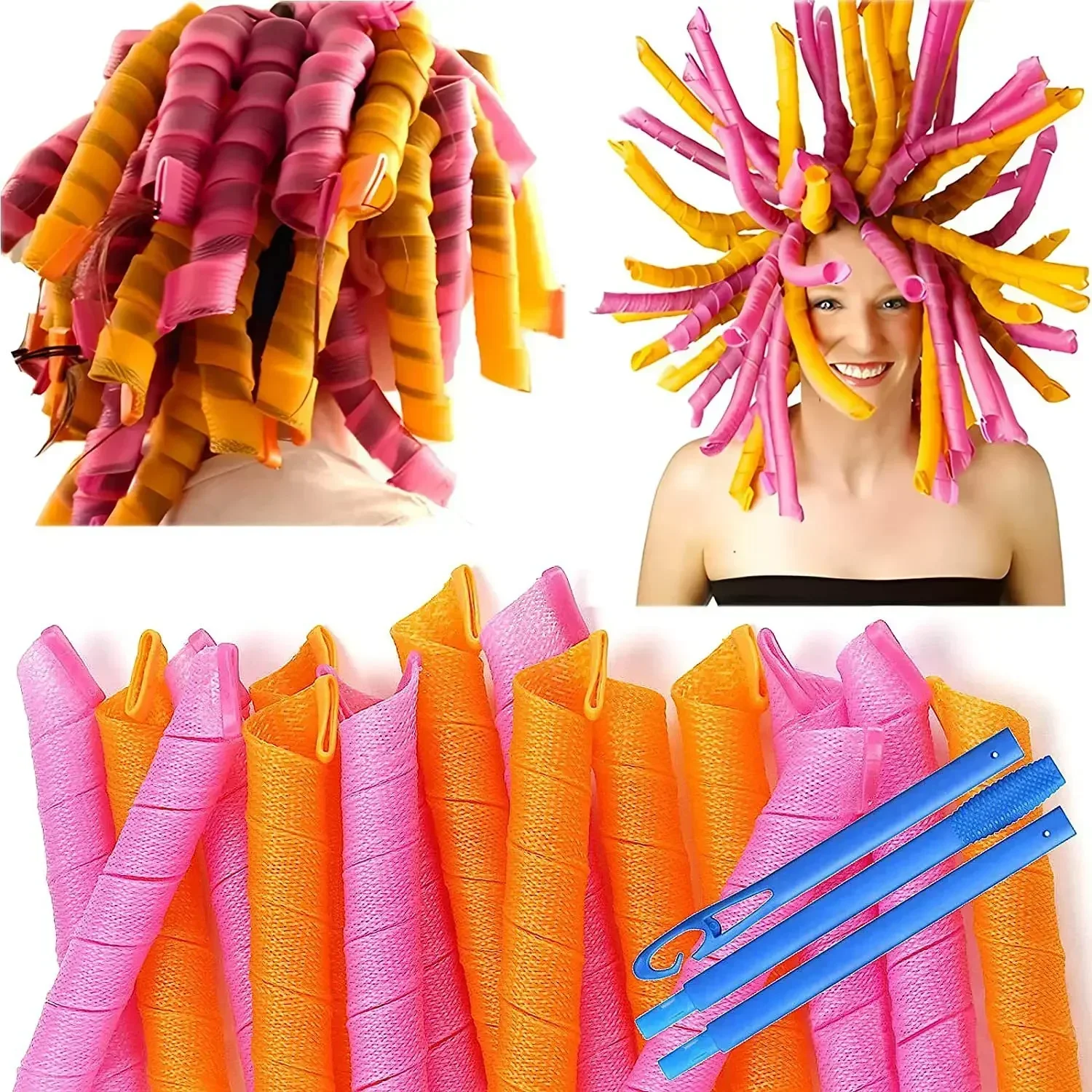 Heatless Hair Curles Hair Rollers Volume Curles Women Curlers Soft Flexirods Rolller Curling Hairs Tool 10/12/18pcs