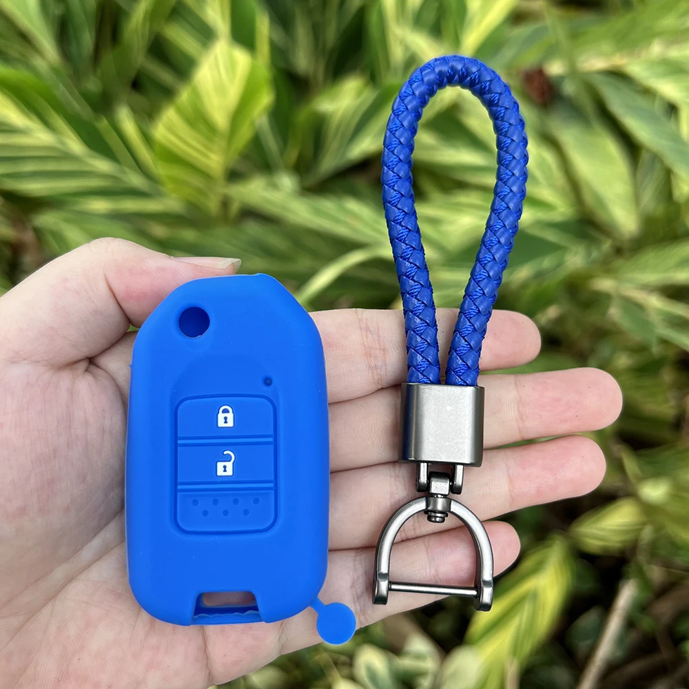 2 3 Buttons Silicone Car Key Cover Protect Skin Shell Rubber Case for Honda Accord 9 Crider Civic Jade SPIRIOR CR-V Fit Flip Key key case key case cover car key shell remote control case cover flip key fob shell