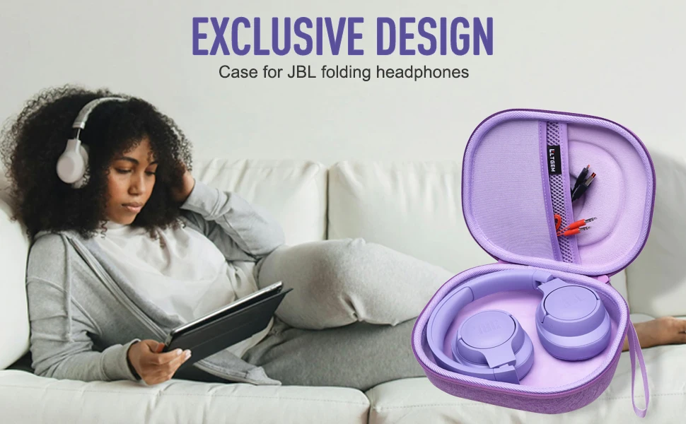 EVA Hard Case for JBL Live 770NC/660NC/650BT/460NC and JBL Tune 770NC/710BT/720BT/760NC/700BT Bluetooth Wireless Headphone