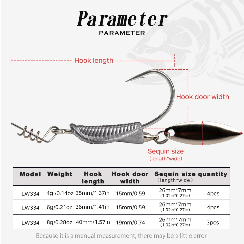 Hunthouse Fishing Screw Snakehead Hook Metal Jig Head 4g 6g 8g Musky For  Soft Lure Shad Rotating Saltwater Pike Bass Fish Tackle