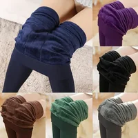 Collants grande taille pour femmes, avec polaire Extra épaisse et Leggings une pièce colorés, collants moulants, nouvelle collection 5