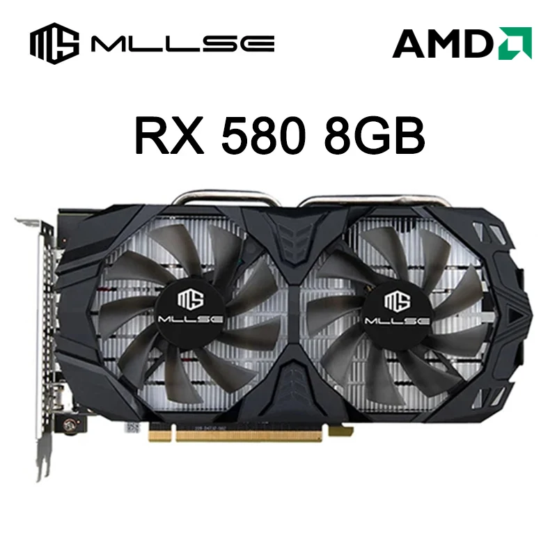 

Видеокарта MLLSE AMD Radeon RX 580 8G GDDR5 256 бит 2048SP PCIe 3,0x16 14 нм GPU RX580 8 Гб Видеокарта игровая Видеокарта