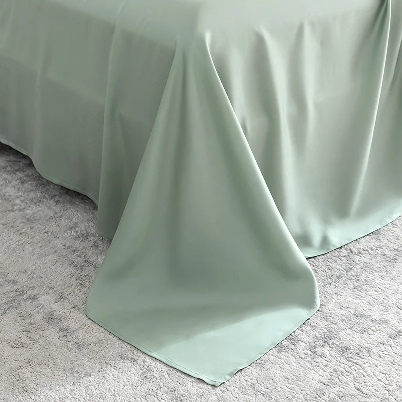 Home 100% Bamboo Flat Sheet 1Pc Luxury Soft Bed Sheet Cover Single Double King Queen Size Bed Sheets Silky (Pillowcase Need Buy) 3