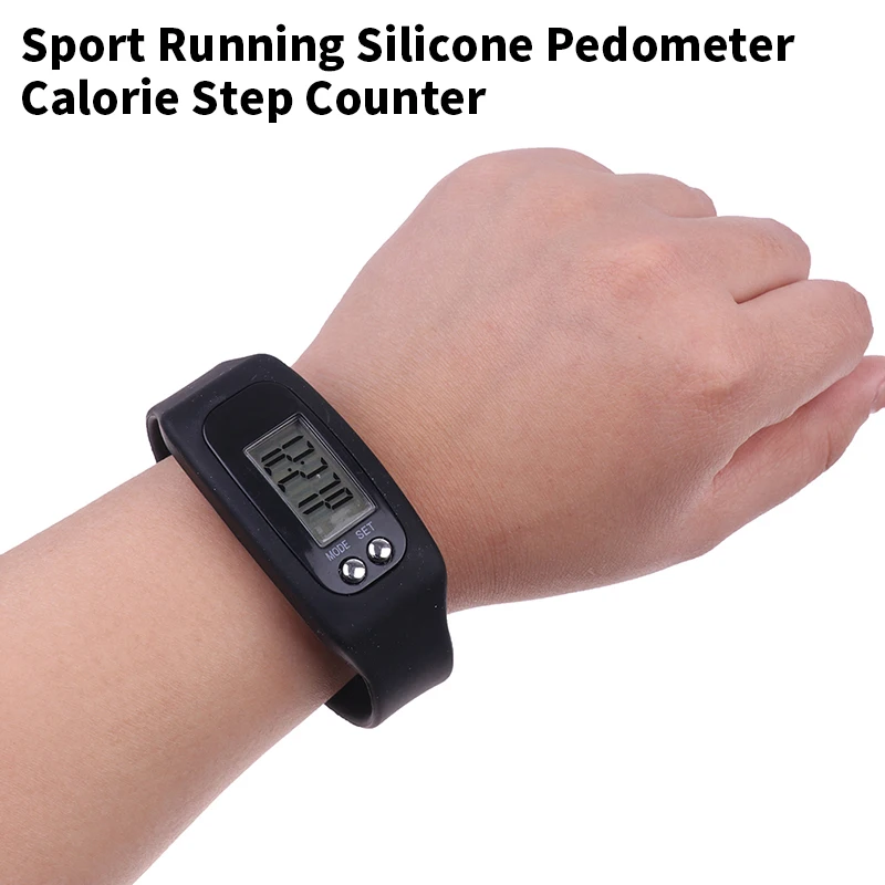 Sports Pedometer Running Step Counter Walking Distance Calorie Counter Pedometer Digital Tracker LCD Fitness Watch Bracelet For 3d pedometer