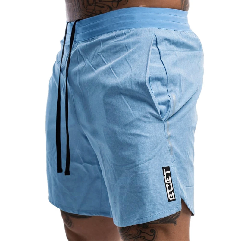 Pantalones cortos de culturismo para hombre, ropa deportiva transpirable de secado rápido, para correr en la playa, novedad de verano, 2024