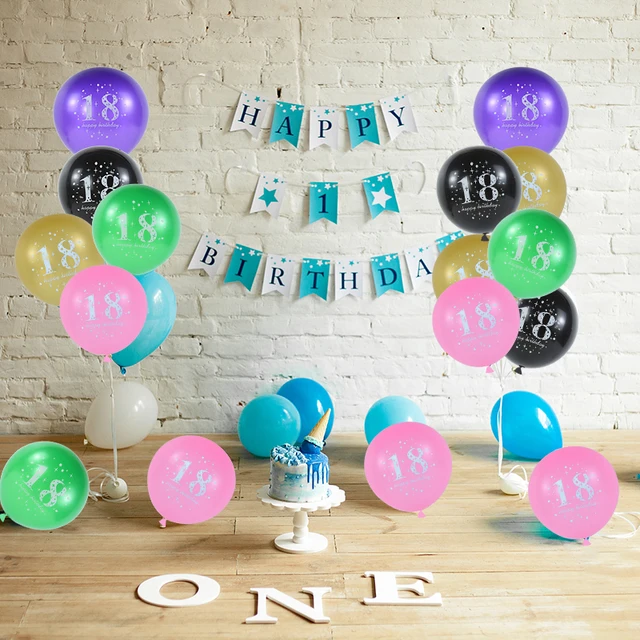 18th birthday latex balloons