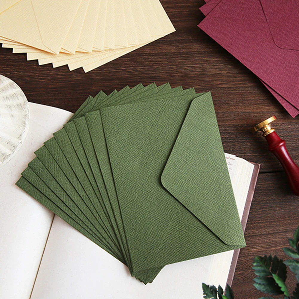 Paper Envelope Gift Envelope Writting Packing Vintage Simple Linen Textured Valentine's Day Gift 1pcs