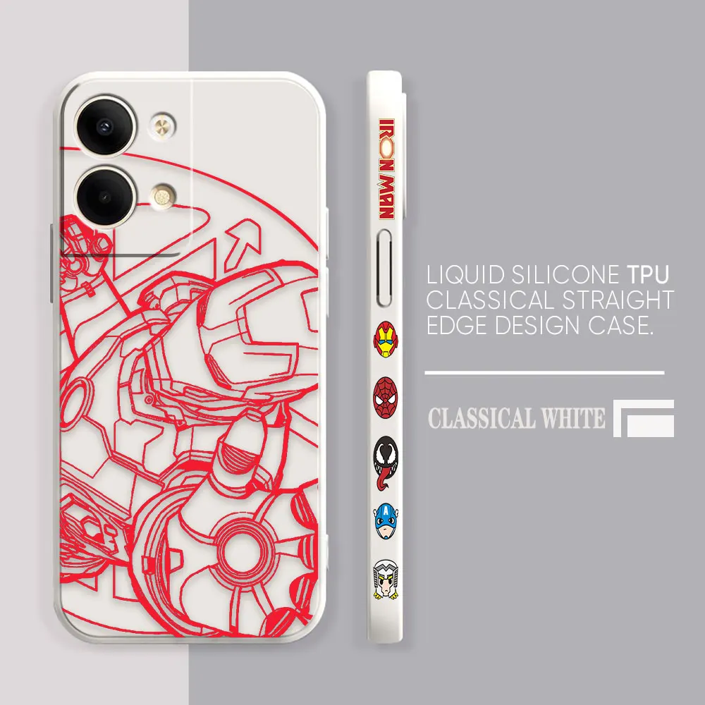 thumbnail image 1 of Case For OPPO RENO 8 7 9 6 7SE 5 4 4SE 4 3 4G 5G PRO PLUS Colour Simple Liquid Silicone Case Marvel Iron Man Comics, 1 of 5