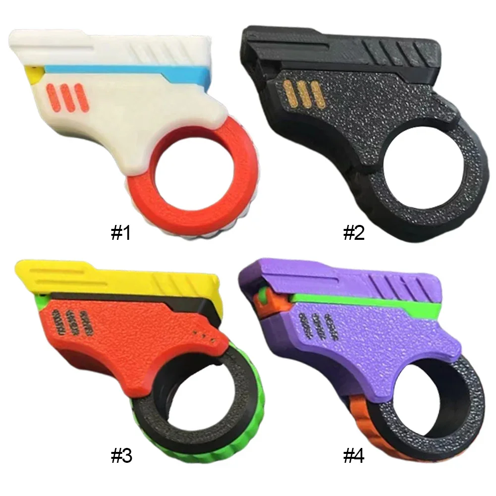 3D Printed Metal Hand Spinner Effective Stress Reduction Adult Fidget Toys Small Pistol Toys for Anxiety and ADHD Sufferers