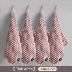 Super Absorbent Microfiber Coffee Bar Cleaning Towels - Perfect (Pink 30x30cm-4Pcs)