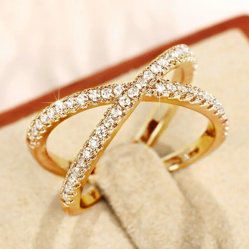 Fine Jewelry Classic Unique Engagement Tiny Rings Women Daily Wear Baguette  Diamond Rings 14k Solid Gold Wedding Band Rings