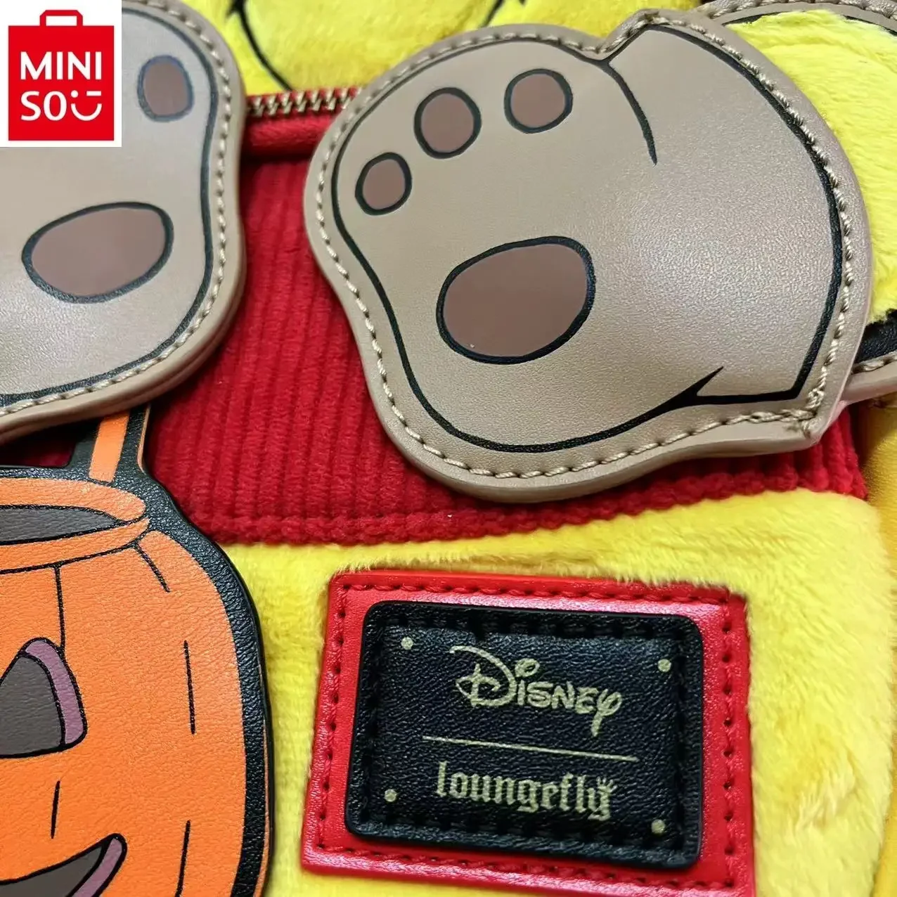 MINISO Disney Winnie Bear Crossdressing Plush Cute Student Backpack High Quality Large Capacity Storage Fashion Backpack