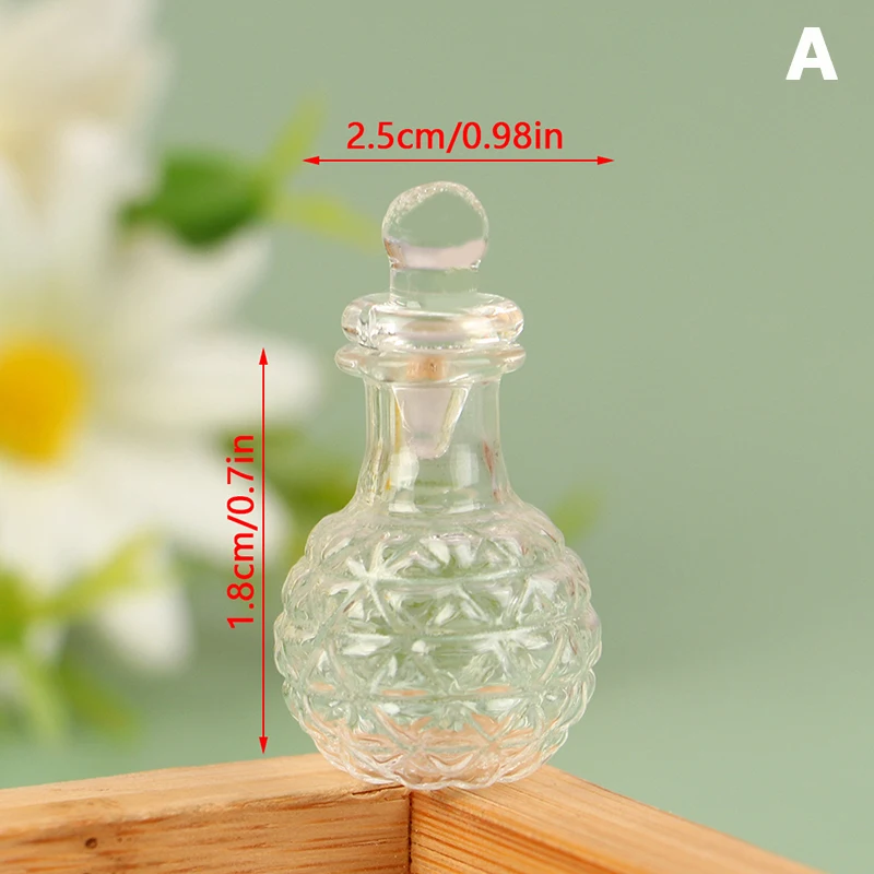 

1:12 Dollhouse Miniature Clear Glass Jar Candy Bean Storage Bottle Tiny Jar With Cover Kitchen Decor Toy Doll House Accessories