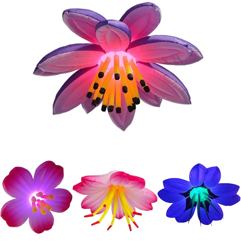 Sayok Giant Inflatable Flower Decorations Inflatable Hanging Flower with Remote Controller Air Blower for Ceiling Bar Advertisin