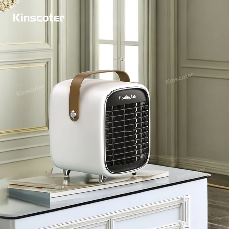 KINSCOTER Home Electric Space Heater 800W Portable Silent Warmer Fan PTC Ceramic Heating With Safety Power-Off for Office Desk