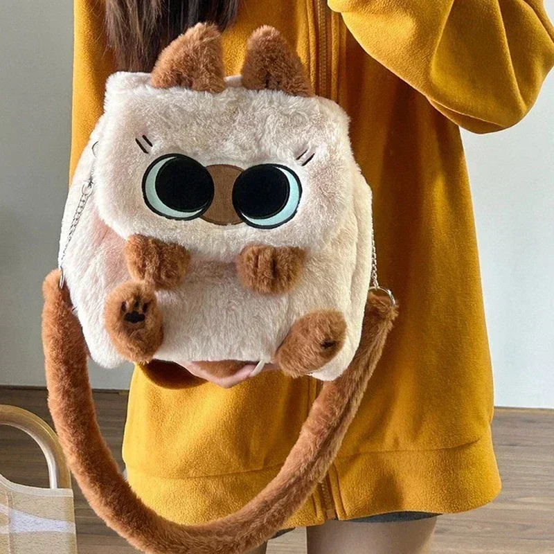 Student Artificial Fur Plush Capybara Bag Casual All-match Fur Bags Large Capacity Backpack Mochila School Backpack Hot Backpack