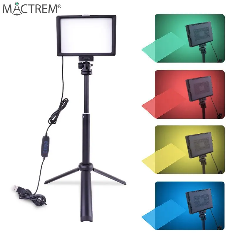 Fill Light MACTREM RGB LED Fill Light Color Photography Portable Color Anchor Special Live Room Bracket Tablet MiNi Video Photo Desktop