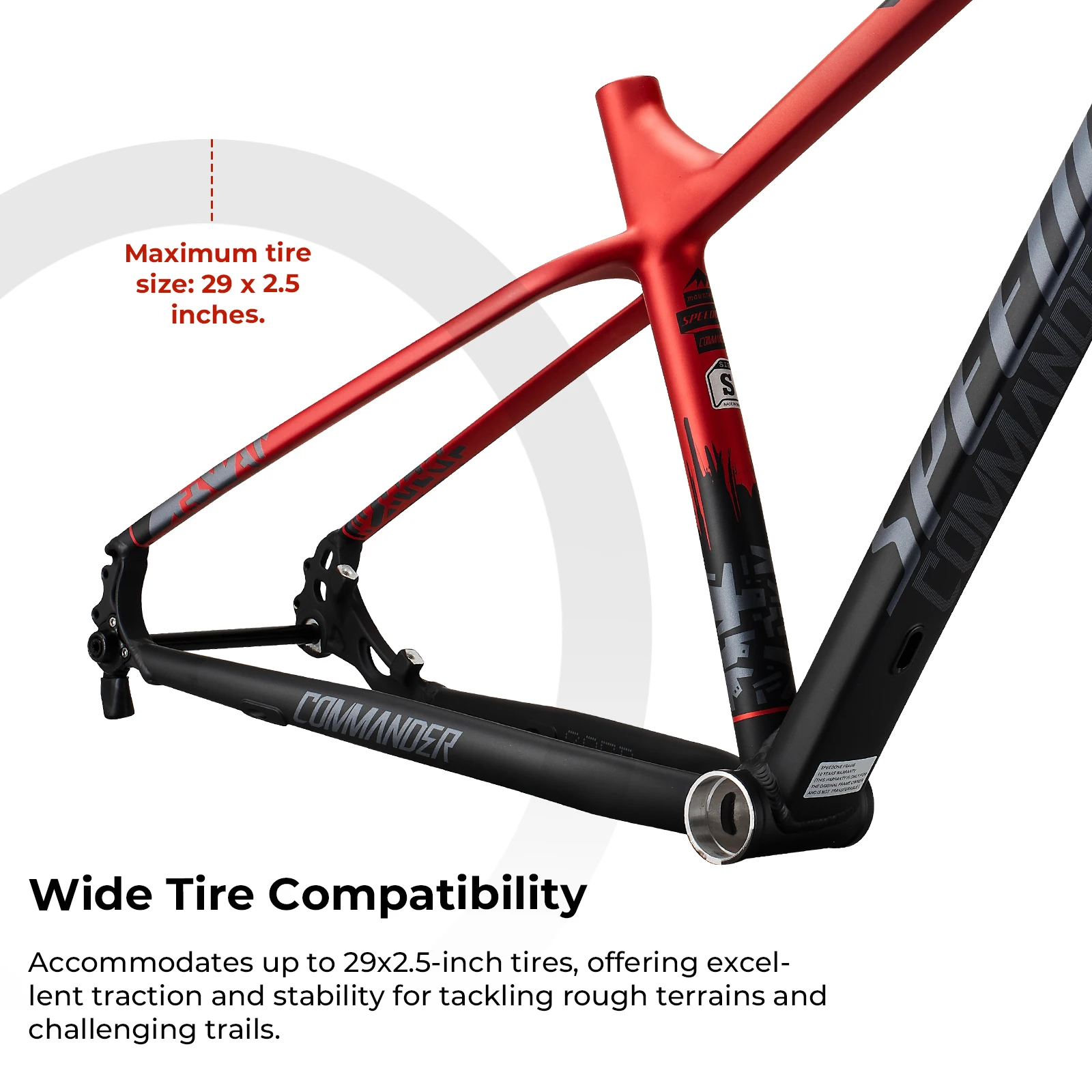 SPEEDONE Mtb 29 Aluminum Alloy Frame Hidden Internal Wiring 12x142mm Endurance Race Hardtail Bicycle Frame 29er Bicycle Parts