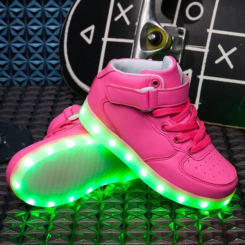 Size 25-46 LED Shoes for Kids Boys Girls Luminous Sneakers with
