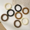 6Pcs/set New Fashion Matt Solid Telephone Wire Elastic Hair Band Frosted Spiral Cord Rubber Band Hair Tie Stretch Head Band Gum 2