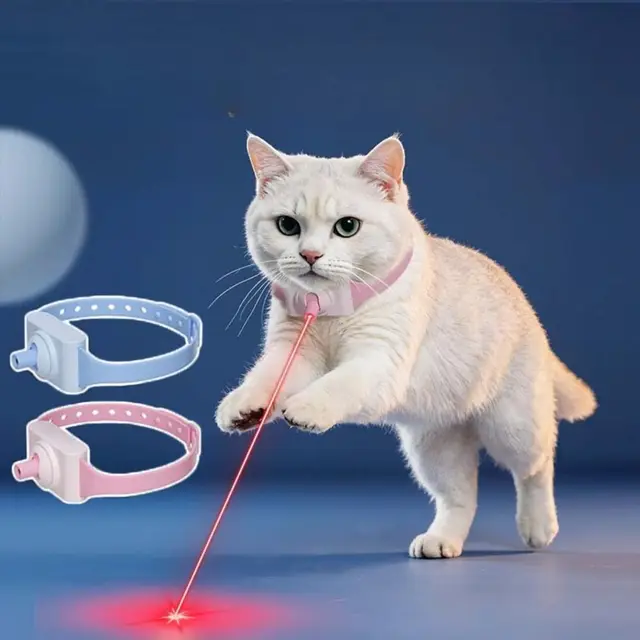 Automatic Cat Laser Toy Electric Pet Supplies Intelligent LED Necklaces with LED Light Led Cat Collar for Cat Accessories 1