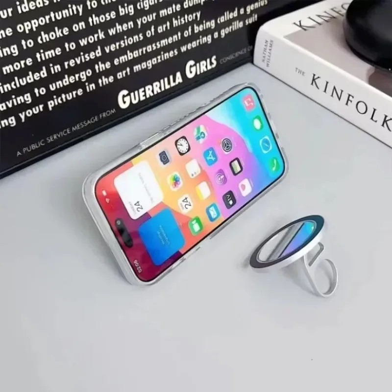 Universal 360&deg; Rotatable Foldable Magnetic Multi-Functional Desktop Ring Stand for Smartphones Can Tabs Magnetic Phone Holder
