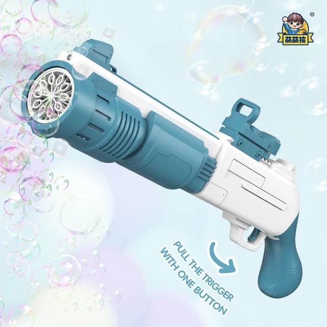 Rifle Gun Toy 10-Hole Charging Electric Automatic Bubble Machine Summer Outdoor Soap Water Children Toys 4