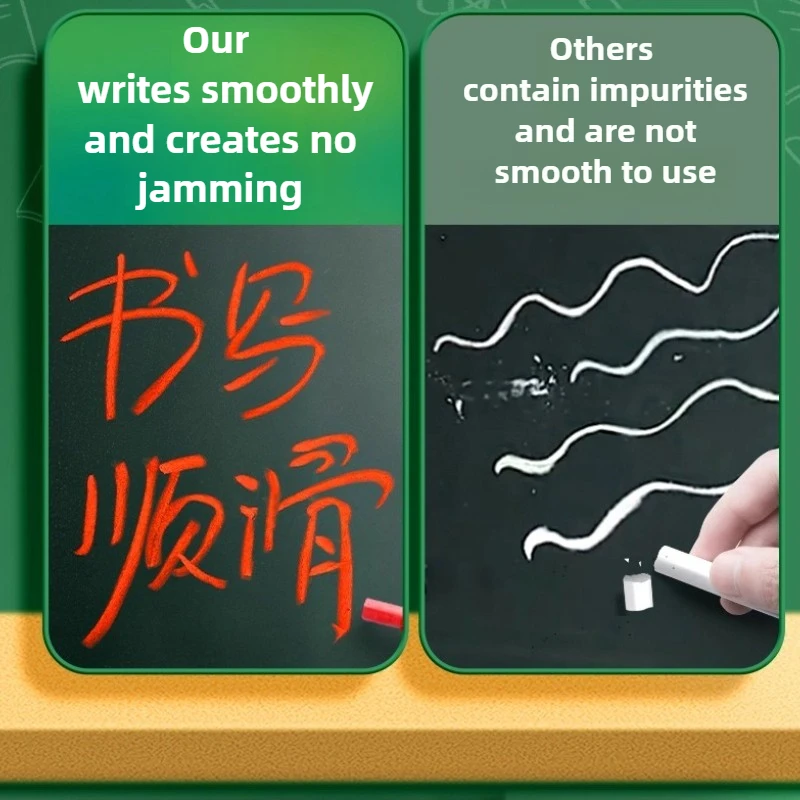 12/36 색상 비 먼지 생생한 밝은 색 분필 교사 어린이를위한 먼지가없는 안전한 분필 아트 드로잉 학교 용품 편지지