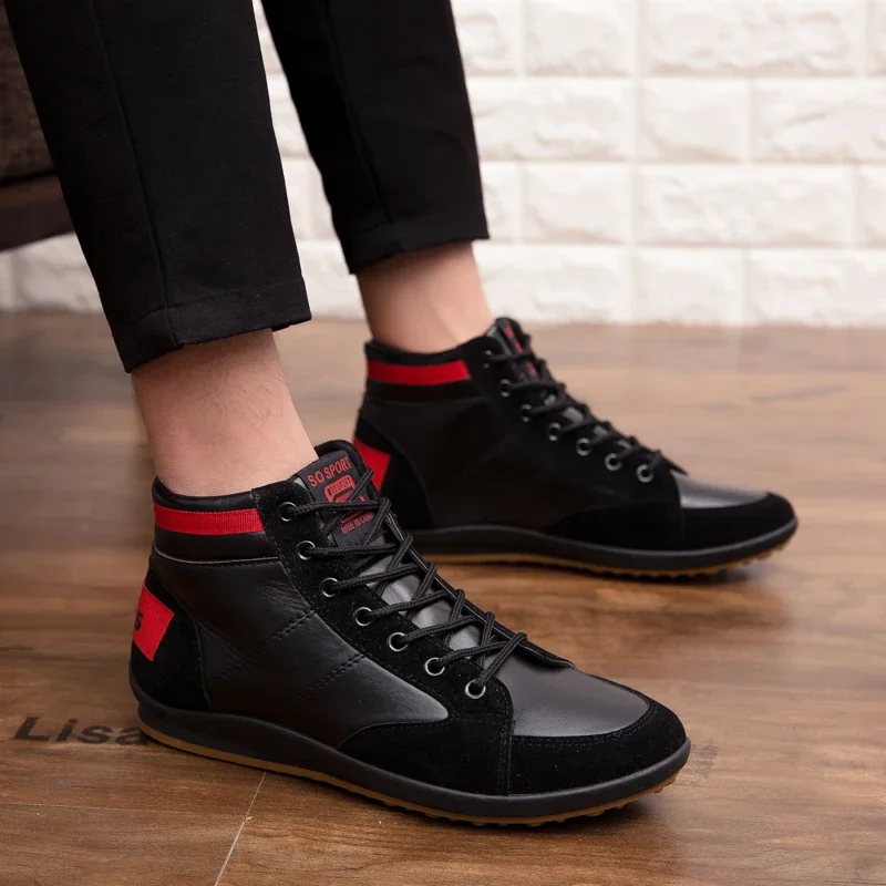 

Men's Retro Ankle Boots, Wear-resistant Slip-resistant Lace-up Walking Shoes For Outdoor, Spring Autumn And Winter