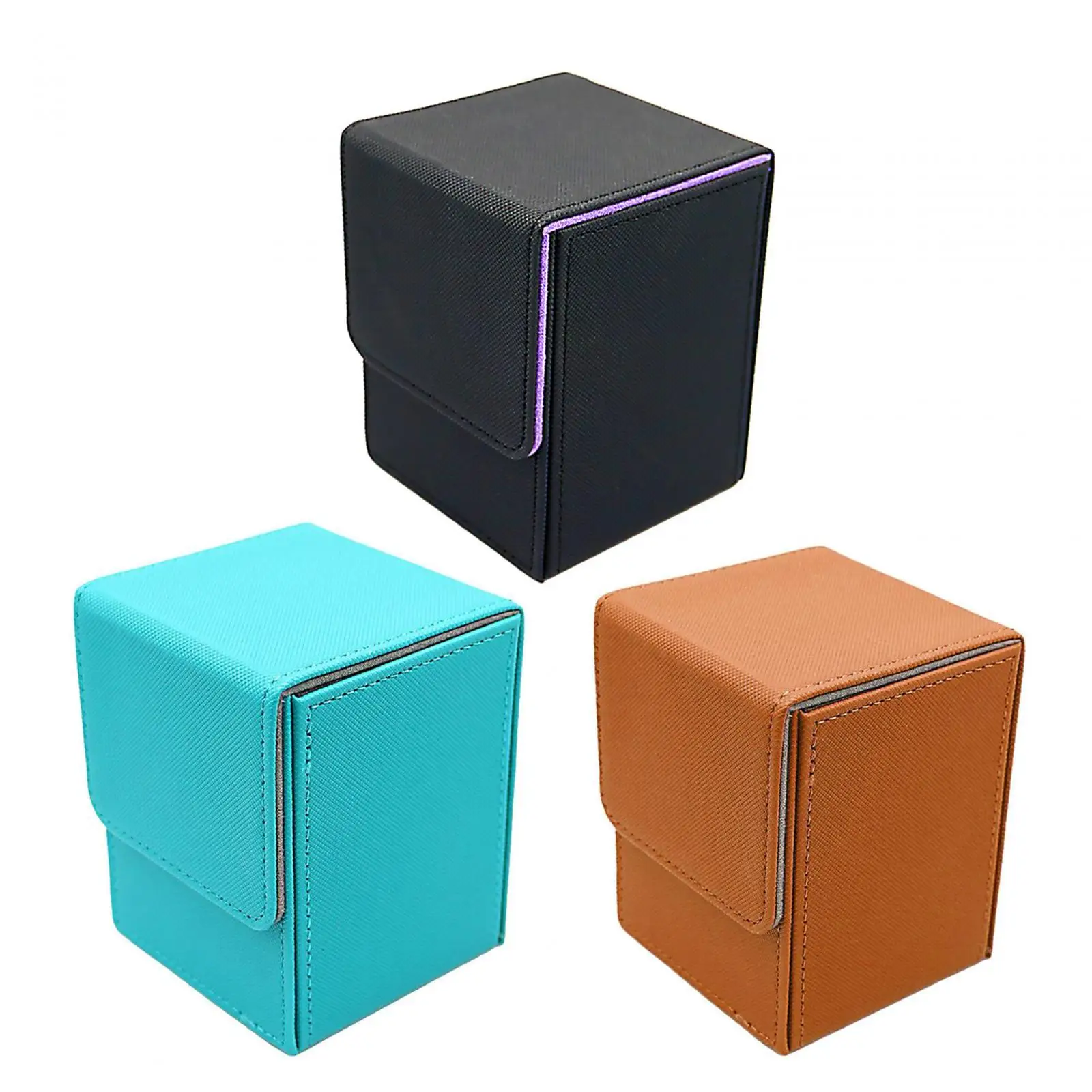 

Card Deck Case Display Organizer 100+ Cards Gathering Card Toy Collectible Container PU Leather Cards Case Card Storage Box