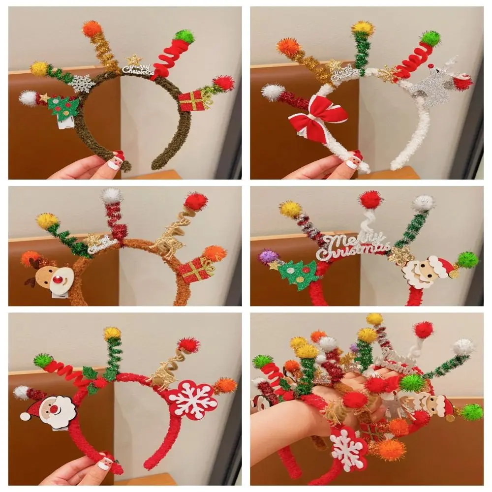 

Hair Accessories Christmas Headband Xmas Hairband Santa Claus Hair Hoop Headpiece Merry Chritmas Antler Hair Hoop Girls/Female