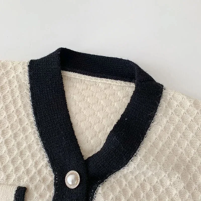 Women's Korean Fashion New Korean Loose Long-sleeved Knit Sweater Cardigans Outwear Coat 6