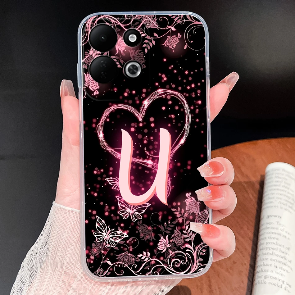 Couple Love Letters Soft Clear Silicone Phone Case - Full Protection & Anti-Slip Bumper