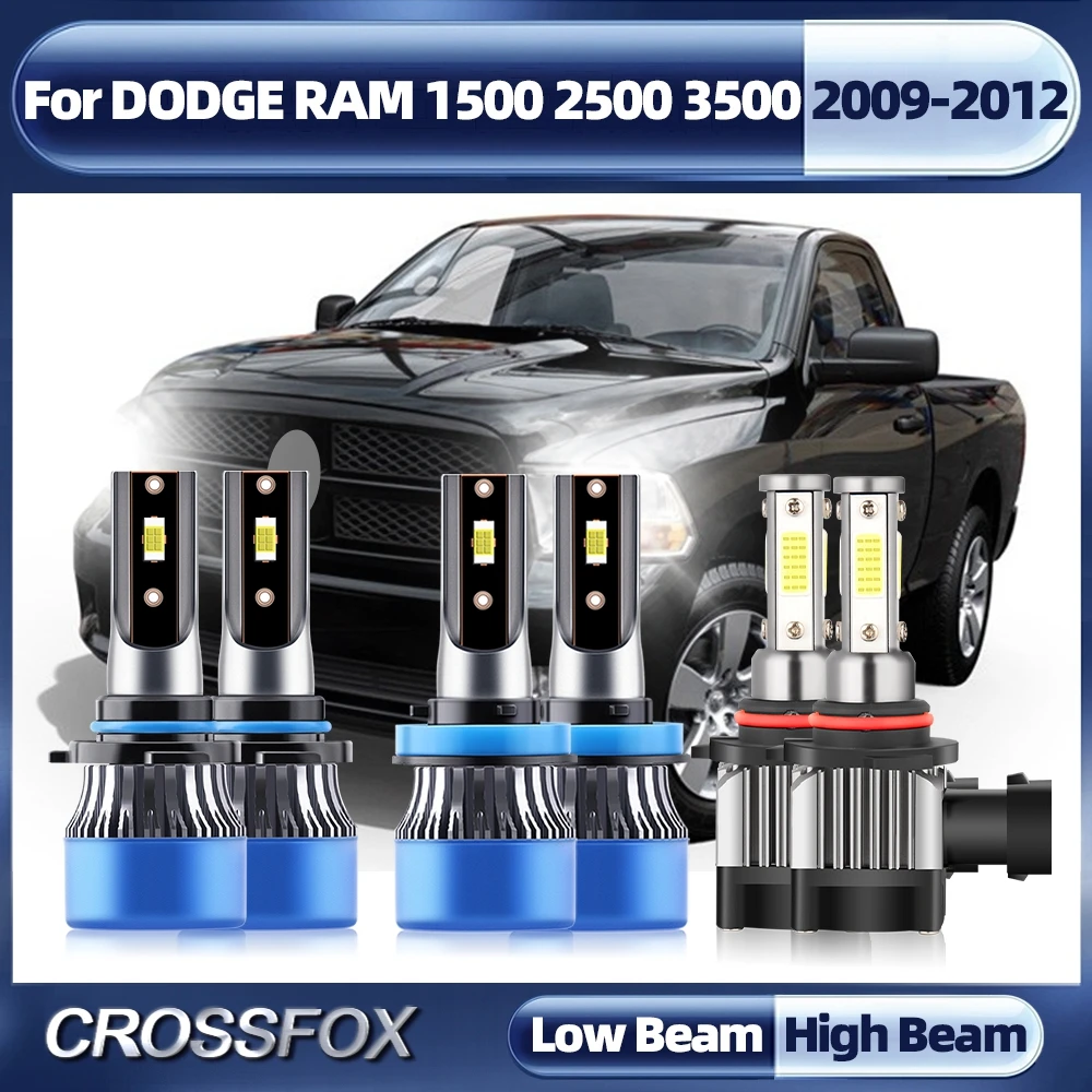 

Super Bright LED Headlight Kit Car Fog Light H11 9005 High Low Beam 6000K For DODGE RAM 1500 2500 3500 2009 2010 2011 2012