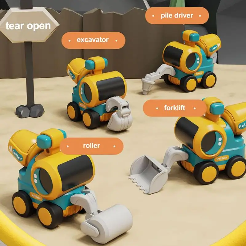 

Автомобиль Go And Push, безопасные и безвредные Игрушки для мальчиков, малышей, грузовиков, экскаваторов и вилочных погрузчиков, строительные игрушки для девочек и