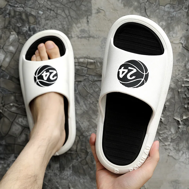 

Couple Slippers Men's Fashion Wear Out Home Bathroom Anti-skid Soft Thick Soled Slippers Women's House Slippers Home Slippers