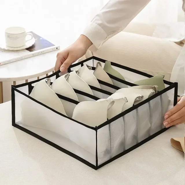 Organisateur de tiroir pour sous-vêtements, boîte de rangement pliable, organisateurs de placard, diviseur de tiroir, boîtes de rangement pour sous-vêtements, chaussettes, soutien-gorge 5