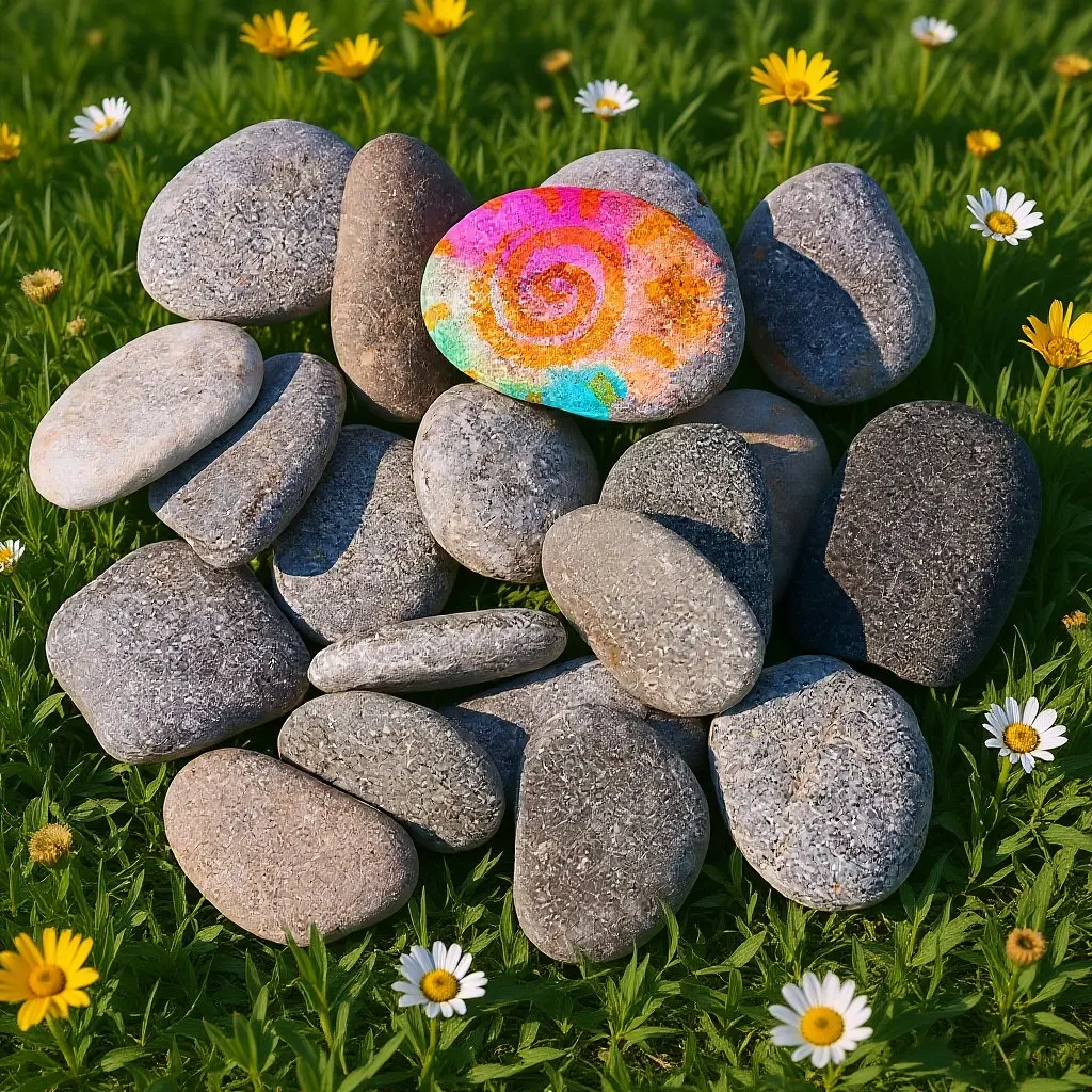 20Pcs 안전한 둥근 모서리가 있는 천연 페인팅 스톤 DIY 낙서 그리기 공예용 자갈 아트 테라피 용품