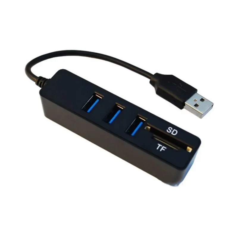 High-Speed USB Hub and Card Reader - 6-Port Expander