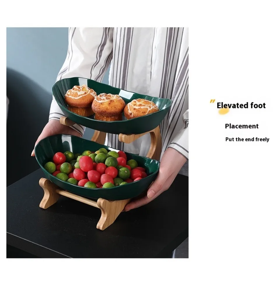 Three Layer Table Plates Dinnerware Snack Candy Cake Stand Salad Bowl