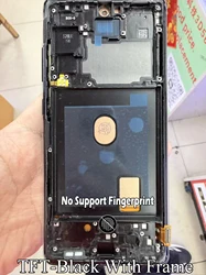 AMOLED Display with Burn Defect - LCD Touch Screen Digitizer Replacement (TFT - Black With Frame)