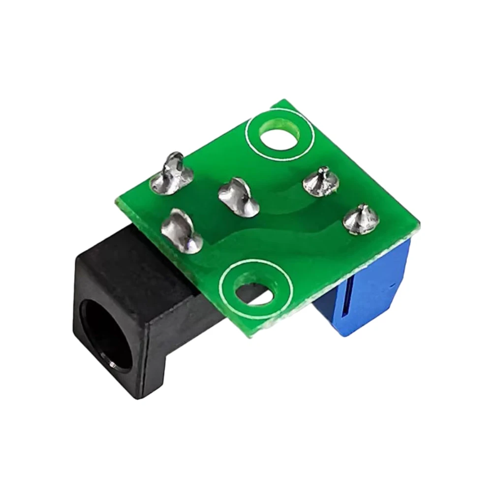 

DC Power Adapter Board 5.5*2.1mm Connector Compatible 5.5*2.5mm 2P Wiring Socket Diy Board 5.5*2.1 to 5.08 DC Power Adapter