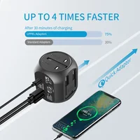 UPPEL Universal Travel Adapter US/UK/AU/EU Multiple Plug Converter Fast QC3.0 Type C USB Charger 3 Ports European Power Adapter - Image 4