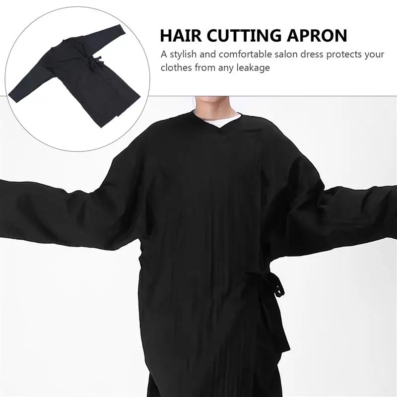 Kimono Style Hairdressing Smock Adjustable Hair Salon Gown Barber Cloth Hair Cutting Dyeing Apron Hair Dyeing Apron Capes 3