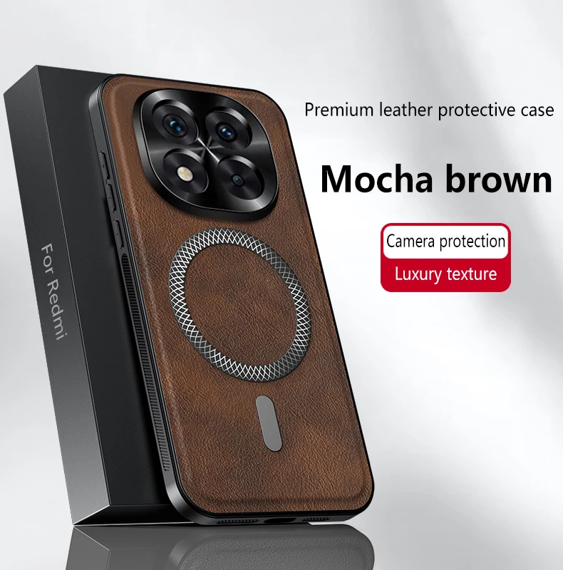 Leather Full-Cover Magnetic Waterproof Shockproof Fingerprint-Resistant Phone Case