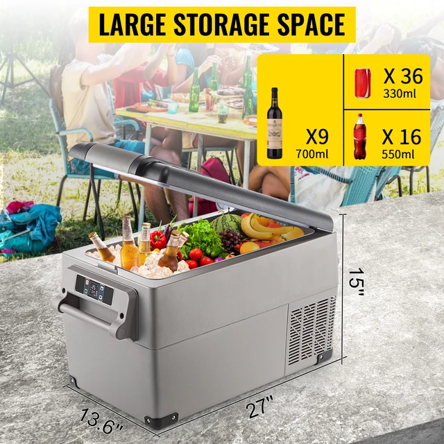 vevor 45l portable car refrigerator
