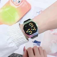 Hot Selling kids Sports Electronic Watch Minimalist Polygonal LED Illusion Luminous Student Sports Watch Bracelet 2
