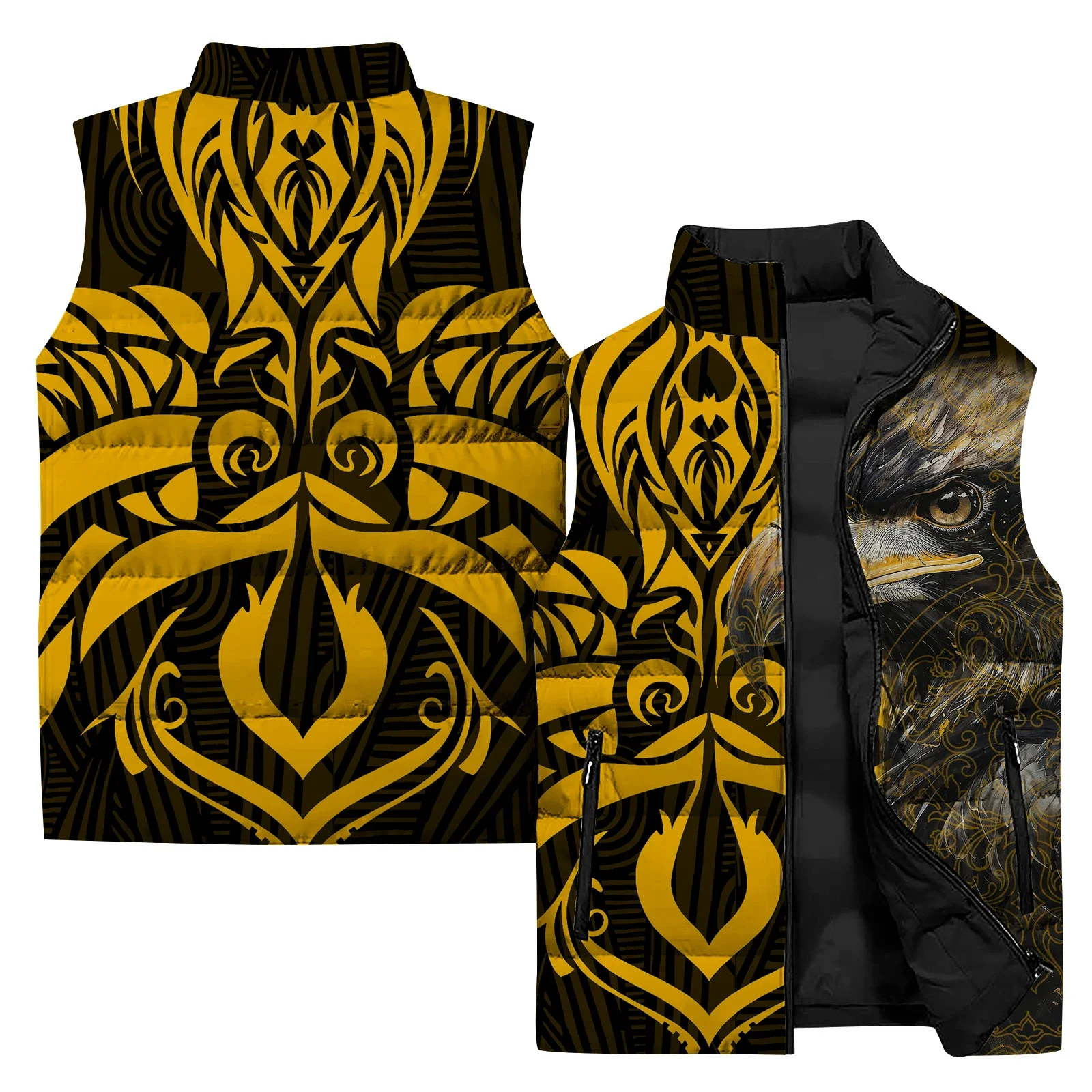 thumbnail image 1 of Chaleco de trabajo con estampado de águila de tendencia de moda para hombre, chaleco térmico cómodo, camisetas modernas y versátiles, chalecos para hombre, chaquetas de invierno para hombre, 1 of 4